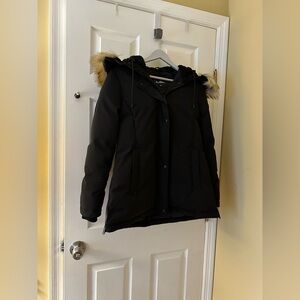 Sam Edelman Black Fur-Trimmed Jacket